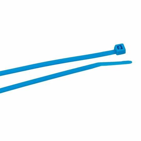 FORNEY Cable Ties, 4 in Blue Ultra Light-Duty 62006